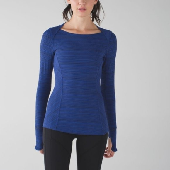 lululemon athletica Tops - Lululemon Kanto catch me long sleeve sapphire blue